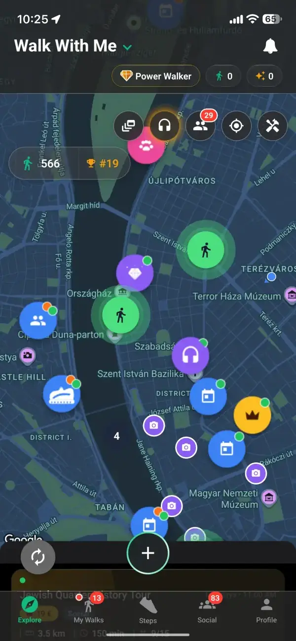 The live map of walks near you